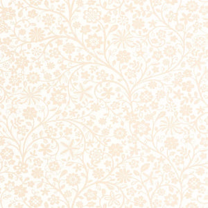 200834224 Casadeco Once Upon A Time 2 Poetic Flowers - Dit behang is subtiel en delicaat met lichte tinten beige en zachtroze in een fijn bloemmotief.