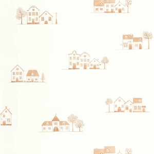200848303 Casadeco Once Upon A Time 2 Walk In The Village - Dit behang is zacht en subtiel van kleur