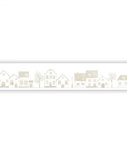 200911111 Casadeco Once Upon A Time 2 Neighborhood - Dit behang is subtiel en rustgevend met een combinatie van beige