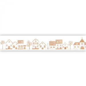 200918338 Casadeco Once Upon A Time 2 Neighborhood - Dit behang is subtiel en warm met een combinatie van terra