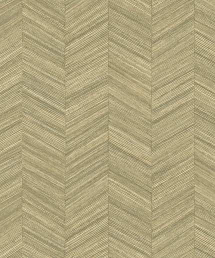 75372650 Casamance Nature Sur Mesure Ocotea - Dit behang is subtiel van kleur met zachte tinten groen