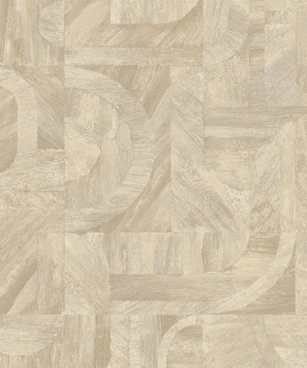 76870100 Casamance Nature Sur Mesure Intarsia - Dit behang is een subtiele mix van beige
