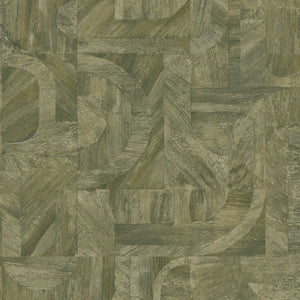 76870610 Casamance Nature Sur Mesure Intarsia - Dit behang is een harmonieuze mix van diverse groentinten