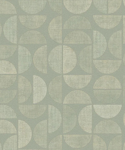 76881120 Casamance Nature Sur Mesure Dualis - Dit behang is uitgevoerd in zachte groentinten met een vleugje blauw en subtiele beige accenten