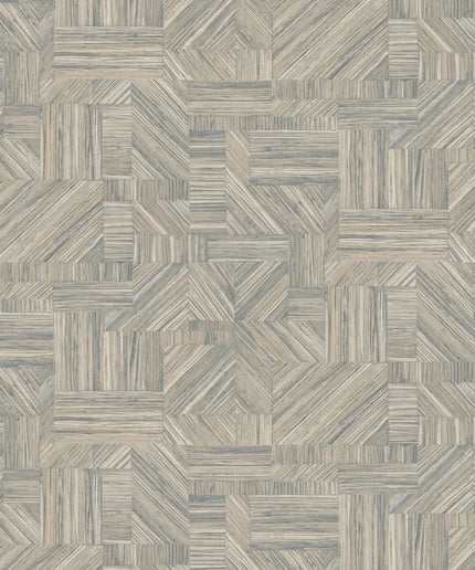 76891834 Casamance Nature Sur Mesure Imbrication - Dit behang is subtiel opgebouwd uit zachte tinten beige