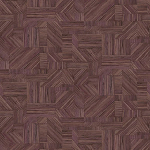 76892242 Casamance Nature Sur Mesure Imbrication - Dit behang is een warme combinatie van diepe roodbruine en paarse tinten