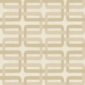 76932854 Casamance Tressora Matjara - Dit behang is uitgevoerd in zachte beige en crèmekleuren met een subtiel lijnenspel voor een rustige en elegante uitstraling.