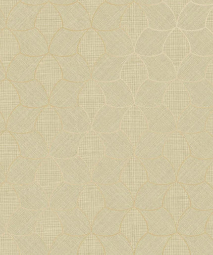 76943364 Casamance Tressora Tressana - Dit behang is subtiel en rustig met een combinatie van beige en lichte goudtinten die een zachte