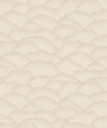 76971222 Casamance Broderies Ondula - Dit behang is subtiel en rustgevend met een zacht beige als hoofdkleur