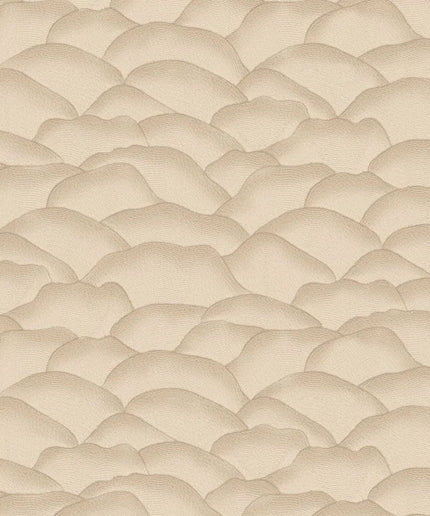 76971324 Casamance Broderies Ondula - Dit behang is een subtiele mix van beige en lichtbruin