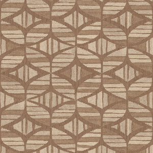 76982548 Casamance Broderies Filandra - Dit behang is uitgevoerd in warme bruine en beige tinten