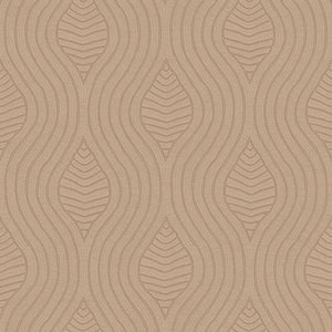 76993364 Casamance Broderies Brodelia - Dit behang is uitgevoerd in zachte terra- en zandtinten