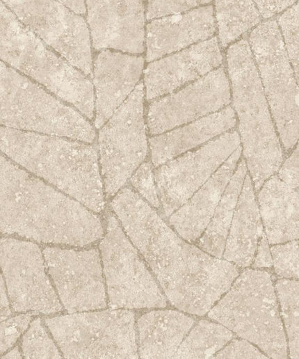 30333 Arte Koalin Fragment - Dit behang is een zachte combinatie van beige en lichtbruine tinten met subtiele witte accenten die een natuurlijke