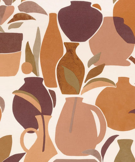 76210610 Casamance Terra Rossa Vallauris - Dit behang is een warm samenspel van beige