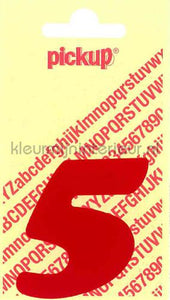 Pick-up Sierlijke Letters en Cijfers 5-rood | Bestellen bij https://www.kleurmijninterieur.nl/