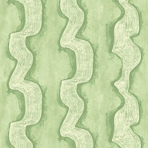 DGTRA304-300 Masureel Traces Shodo - Dit behang is een harmonieus samenspel van zachte groentinten en lichtbeige golvende lijnen die een rustige en natuurlijke sfeer creëren.