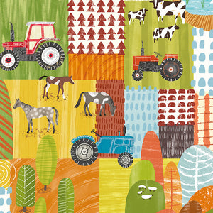 WGU50119W Dutch Wallcoverings When i grow up Down On The Farm - Dit behang is een speelse mix van groen