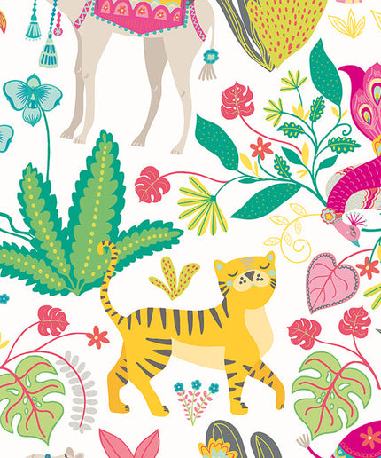 WGU50135W Dutch Wallcoverings When i grow up Samba Safari - Dit behang is kleurrijk en vrolijk met een speelse mix van geel