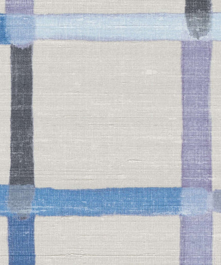VP 1036 44 Elitis Elixir de soies Frivole - Dit behang is uitgevoerd in zachte grijs- en blauwtinten met accenten van zwart en paars