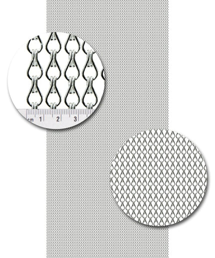 Aluminium ketting Uni A01 zilver