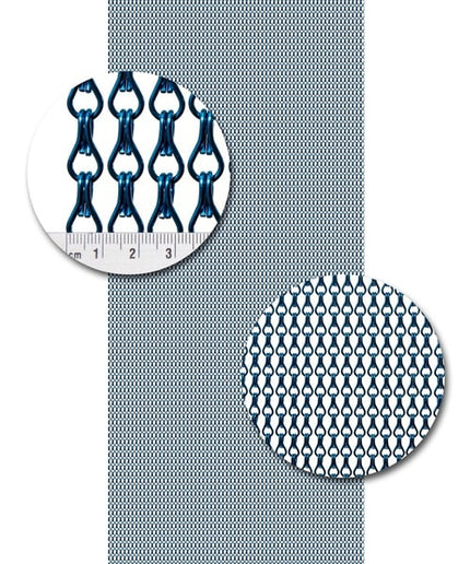 Aluminium ketting Uni A02 donkerblauw