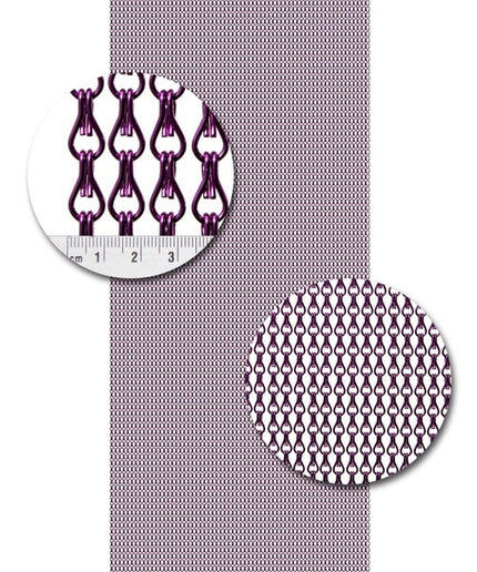 Aluminium ketting Uni A07 paars