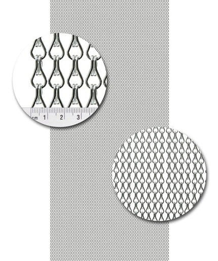 Aluminium ketting Uni A15 mini zilver