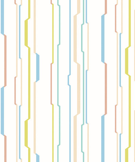WGU50116W Dutch Wallcoverings When i grow up Wibble Wobble - Dit behang is licht en kleurrijk met zachte tinten blauw