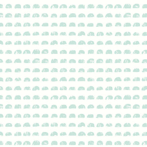 WGU50122W Dutch Wallcoverings When i grow up Hay Bale - Dit behang is subtiel en rustgevend met een combinatie van zacht turquoise en wit.