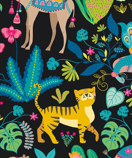 WGU50137W Dutch Wallcoverings When i grow up Samba Safari - Dit behang is speels en kleurrijk