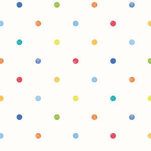 WGU50157W Dutch Wallcoverings When i grow up Doodle Spot - Dit behang is speels en licht met een vrolijke combinatie van rood