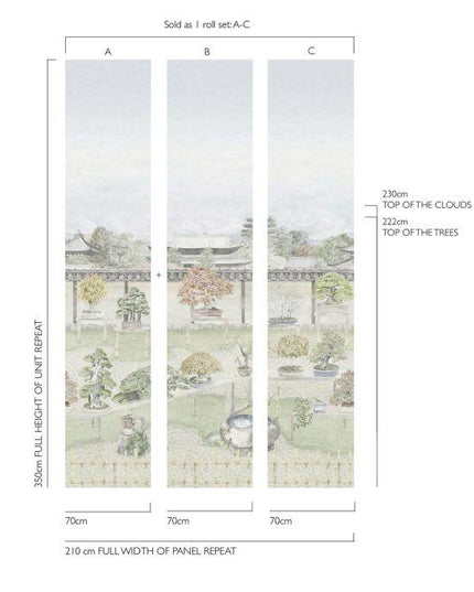 126-1001 Cole & Son Shinrin Yoku Bonsai Garden