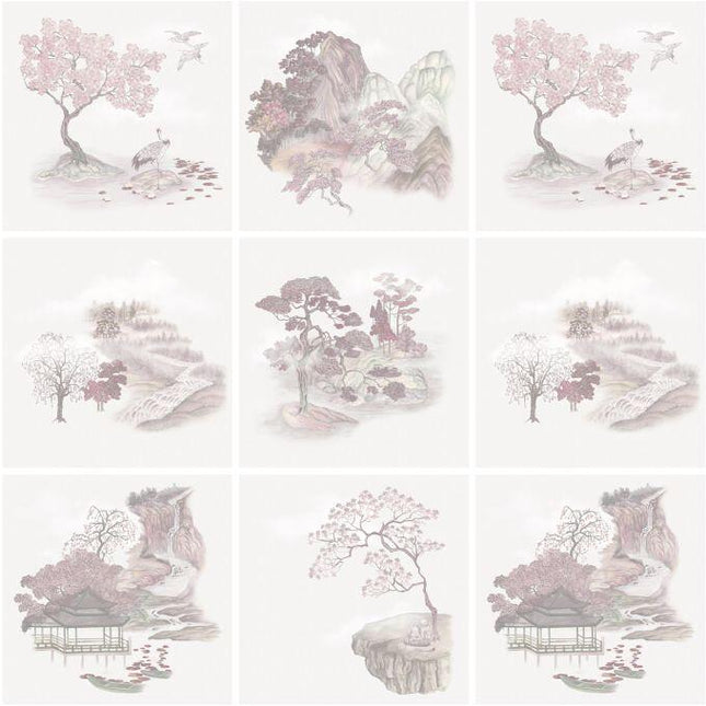 126-10035 Cole & Son Shinrin Yoku Tile Toile Pink