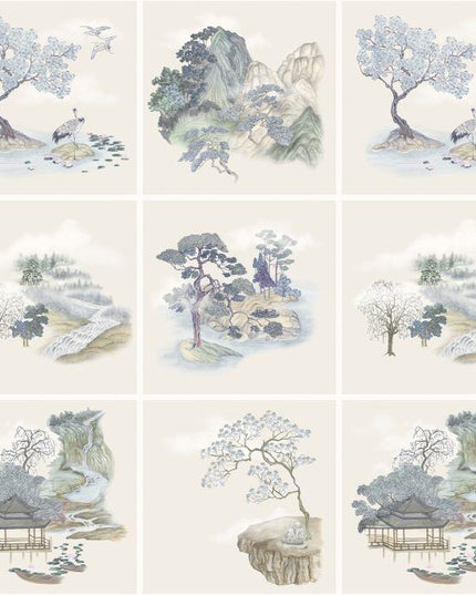 126-10036 Cole & Son Shinrin Yoku Tile Toile Blue