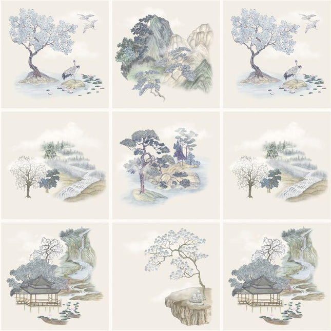 126-10036 Cole & Son Shinrin Yoku Tile Toile Blue