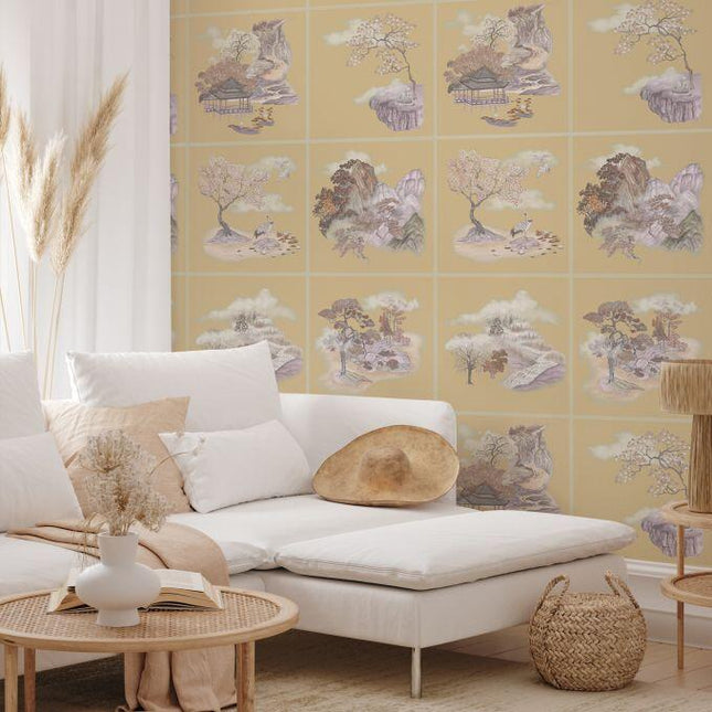 126-10038 Cole &amp; Son Shinrin Yoku Tile Toile Gilded