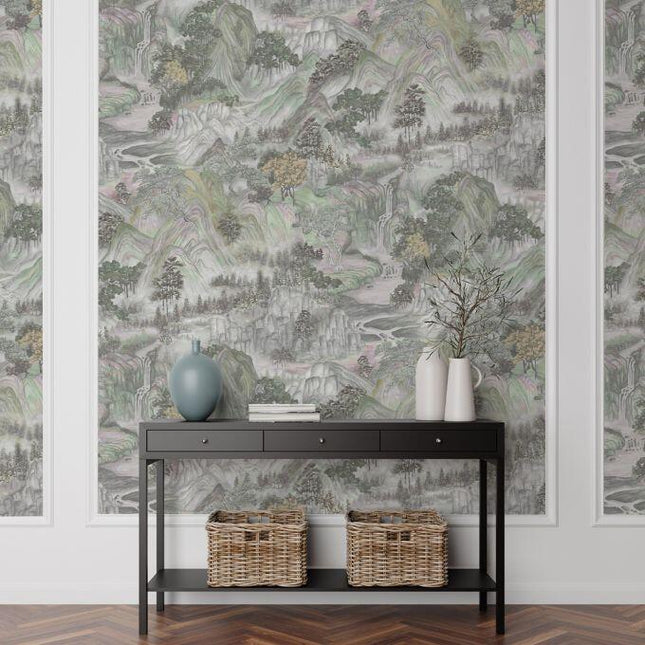 126-11043 Cole & Son Shinrin Yoku Mountainscape Iridescent