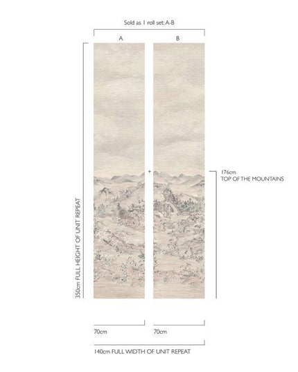 126-5017 Cole & Son Shinrin Yoku Japanese Chinoiserie Grasscloth