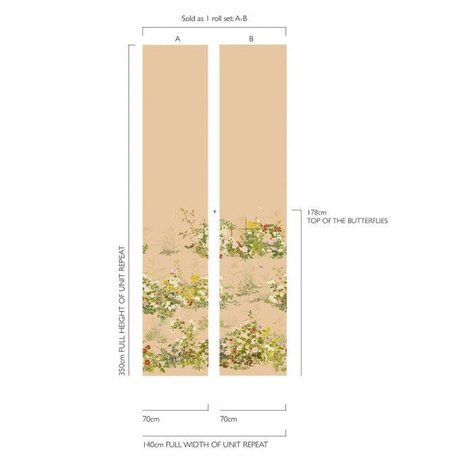 126-7027 Cole & Son Shinrin Yoku Scenic Flora Gilded