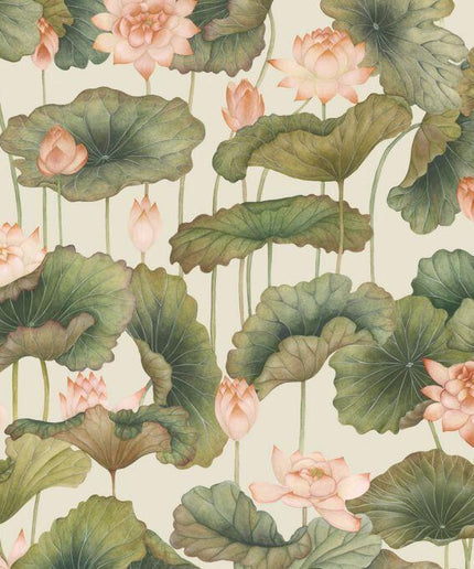 126-9032 Cole & Son Shinrin Yoku Lily Lotus Orange & Olive