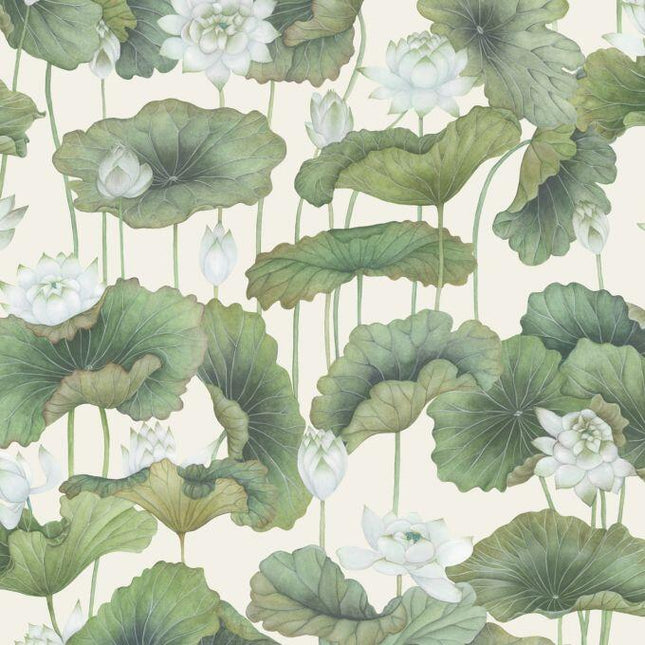 126-9034 Cole & Son Shinrin Yoku Lily Lotus White on Cream