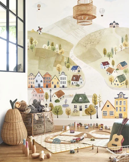 beige- en pastelkleurige accenten.