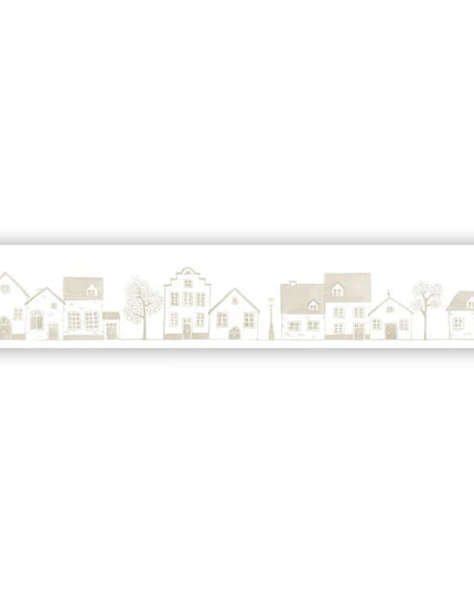 200911111 Casadeco Once Upon A Time 2 Neighborhood - Dit behang is subtiel en rustgevend met een combinatie van beige