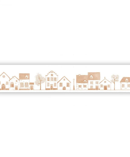 200918338 Casadeco Once Upon A Time 2 Neighborhood - Dit behang is subtiel en warm met een combinatie van terra