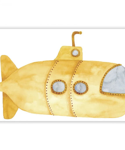200992323 Casadeco Once Upon A Time 2 Yellow Submarine Spray Up - Dit behang is warm en speels met zachte gele en oranje tinten