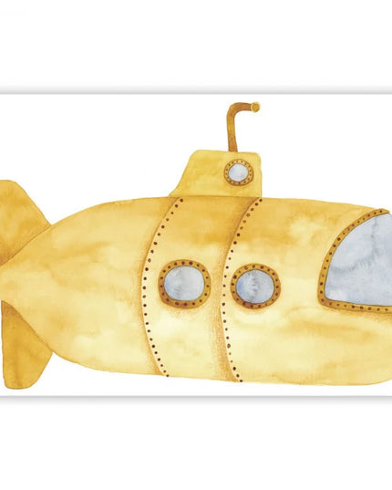 200992323 Casadeco Once Upon A Time 2 Yellow Submarine Spray Up - Dit behang is warm en speels met zachte gele en oranje tinten