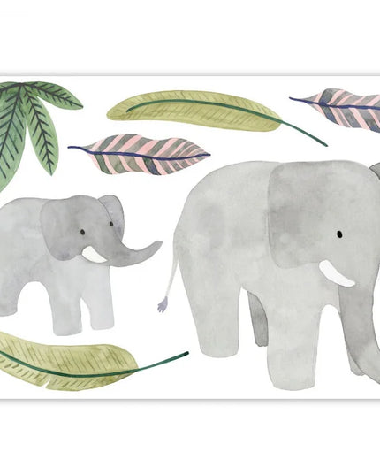 201019797 Casadeco Once Upon A Time 2 Elephants March Spray Up - Dit behang is zacht en speels met een hoofdzakelijk grijze ondertoon