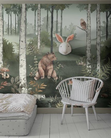 Kleur_Mijn_Interieur_Borastapeter_NewbieII_6943_WildForestMural_Roomshot