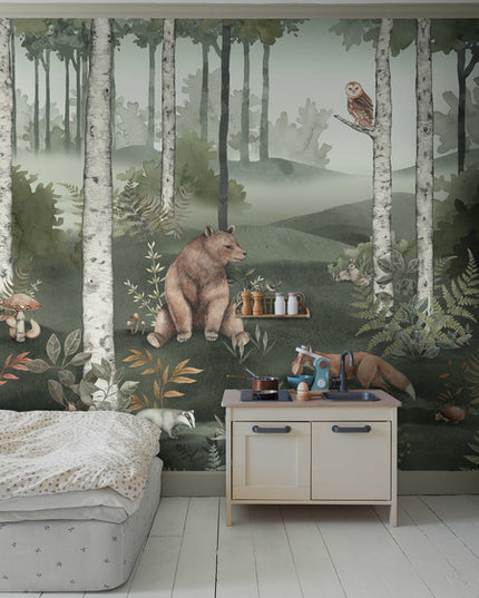 Kleur_Mijn_Interieur_Borastapeter_NewbieII_6943_WildForestMural_Roomshot
