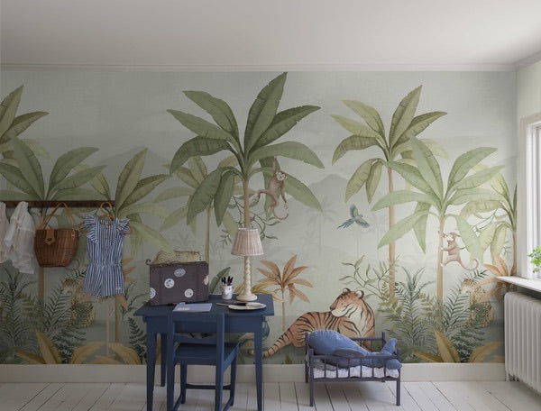 Kleur_Mijn_Interieur_Borastapeter_NewbieII_6945_WildJungleMural_Roomshot